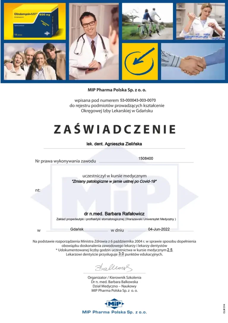 Zmiany patologiczne w jamie ustnej po Covid-19