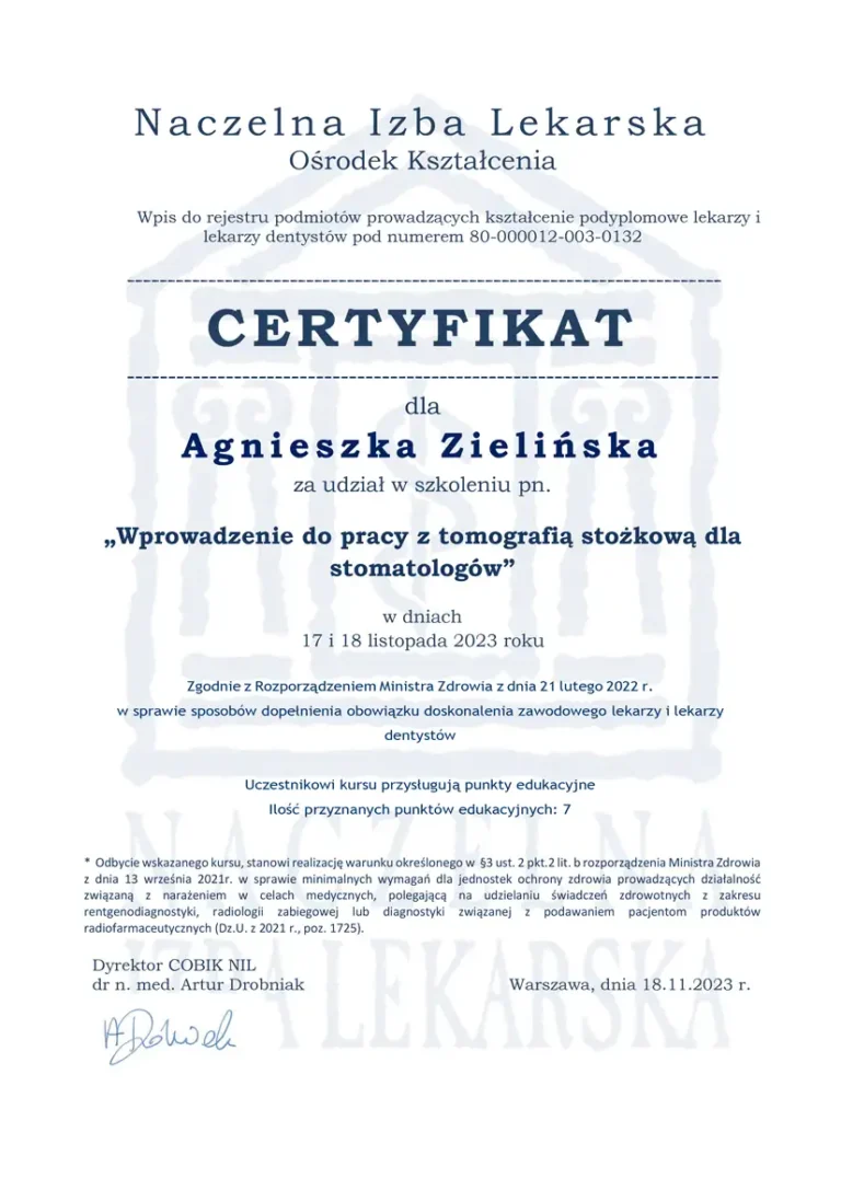 Wprowadzenie do pracy z tomografią stożkową dla stomatologów.